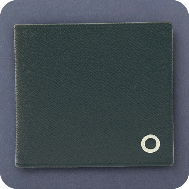 ブルガリ 二つ折り財布 メンズ ブランド BVLGARI 30396GRAIN BLK ブラック