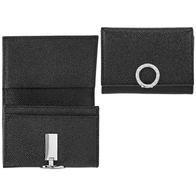 ブルガリ 名刺入れ メンズ ブランド BVLGARI レザー 30420GRAIN BLK ブラック_5