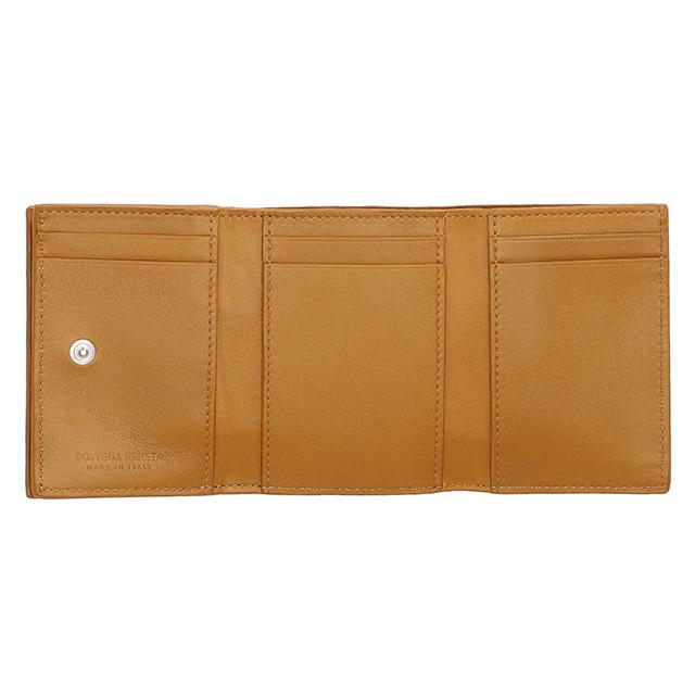 ボッテガ・ヴェネタ 三つ折り財布 レディース ブランド BOTTEGA VENETA イントレチャート 609285 VCRA1 2596 ブラウン_2