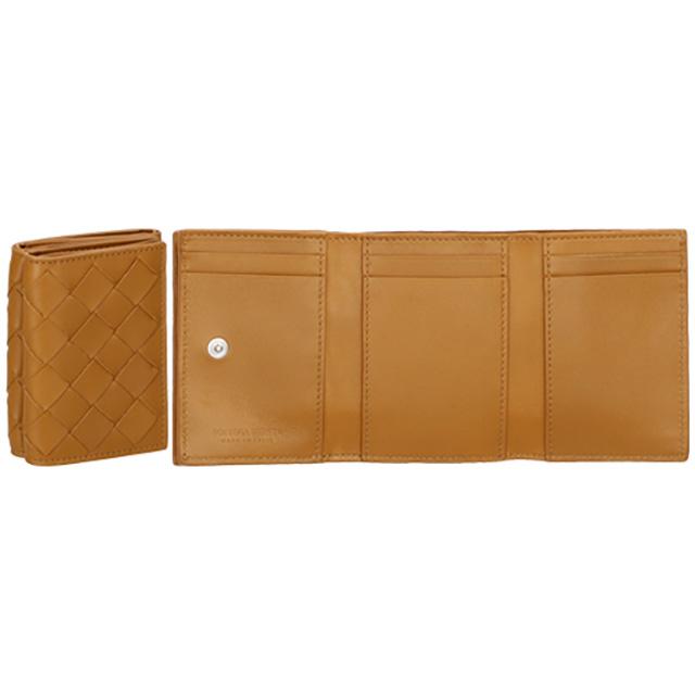 ボッテガ・ヴェネタ 三つ折り財布 レディース ブランド BOTTEGA VENETA イントレチャート 609285 VCRA1 2596 ブラウン_5