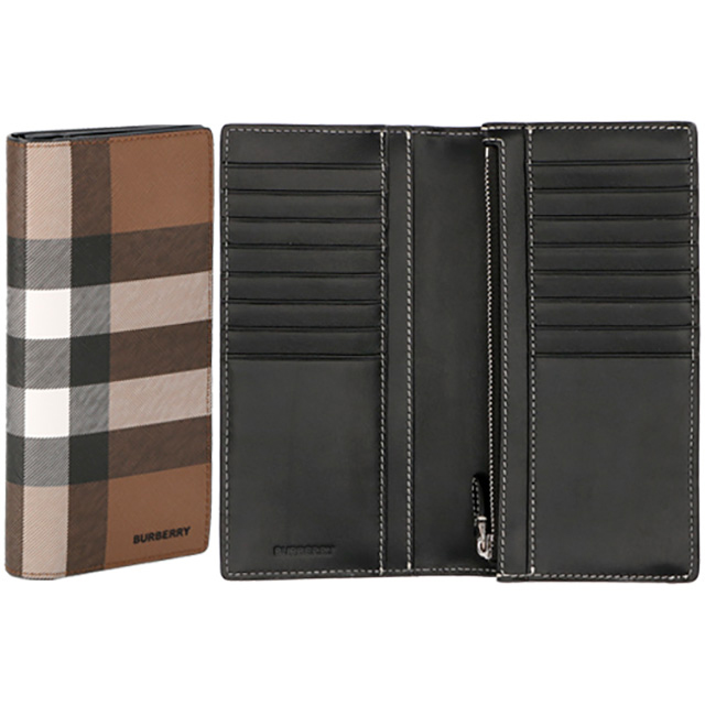 バ−バリ− 長財布 メンズ ブランド BURBERRY チェック 8052803 ブラウン/ブラック_4