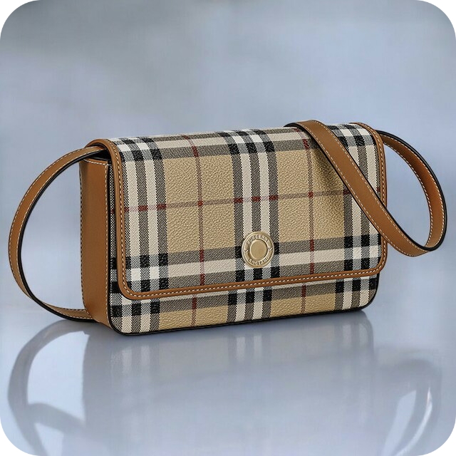 バ−バリ− ショルダーバッグ レディース ブランド BURBERRY チェック 8070421 ベージュ