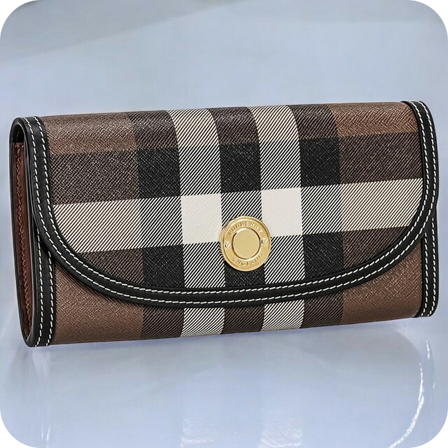 バ−バリ− 長財布 メンズ ブランド BURBERRY チェック 8072668 ブラウンの通販は