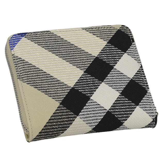 バ−バリ− 二つ折り財布 メンズ レディース ブランド BURBERRY チェック 8087322 ベージュ_1