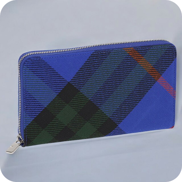 バ−バリ− 長財布 メンズ ブランド BURBERRY チェック 8089609 ブルーの通販は 43,968円