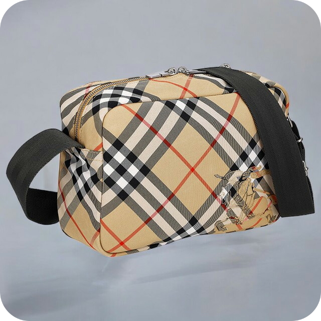 バ−バリ− ショルダーバッグ メンズ ブランド BURBERRY チェック 