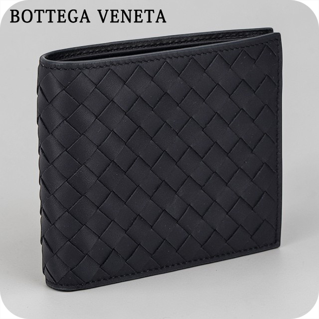 ボッテガ・ヴェネタ 二つ折り財布 二折財布 メンズ ブランド BOTTEGA VENETA 113993-V47W1 4246 ネイビー