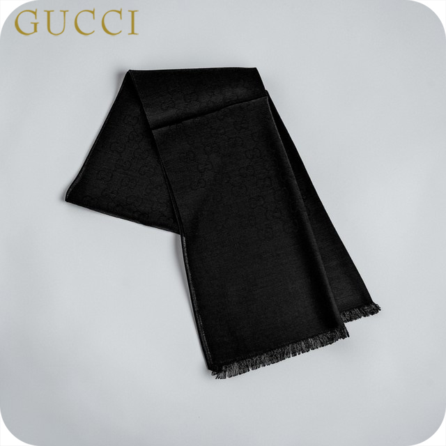 グッチ ストール メンズ レディース ブランド GUCCI 165904-3G646 1000 ブラック 19,099円