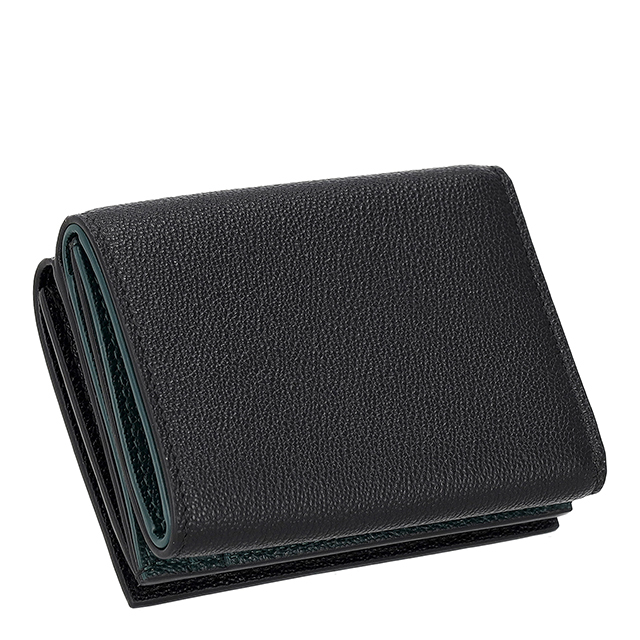 ブルガリ 三つ折り財布 三折財布 レディース ブランド BVLGARI 291681 BLK ブラック/グリーン_2