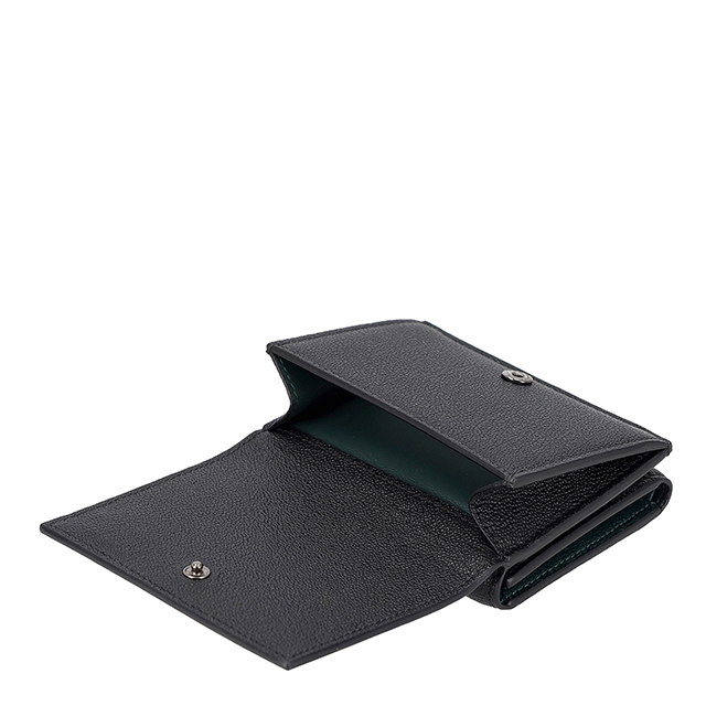 ブルガリ 三つ折り財布 三折財布 レディース ブランド BVLGARI 291681 BLK ブラック/グリーン_4