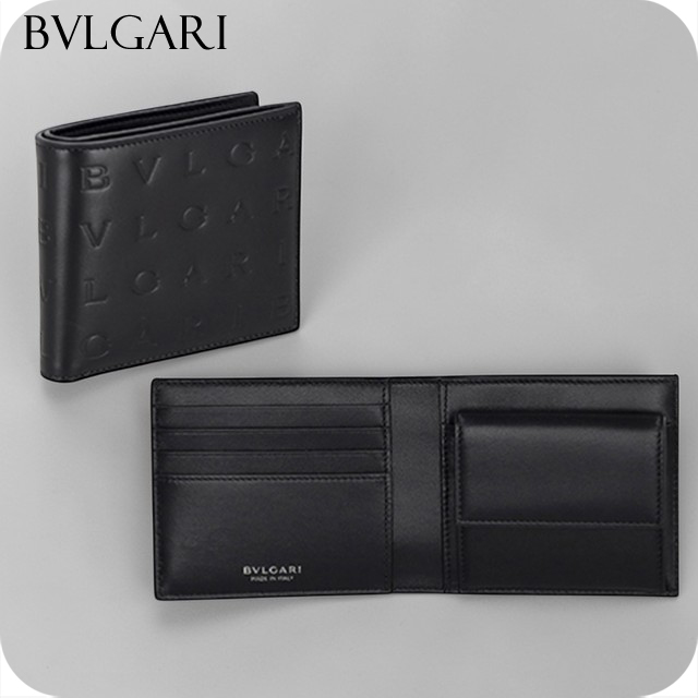 ブルガリ 二つ折り財布 二折財布 レディース ブランド BVLGARI 292714 BLK ブラック