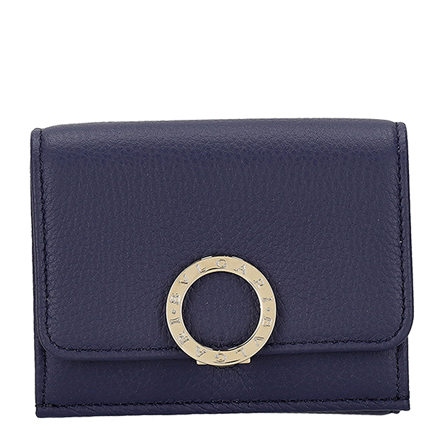 ブルガリ 三つ折り財布 三折財布 レディース ブランド BVLGARI 292966 BLBER ネイビー/ライトピンク_1