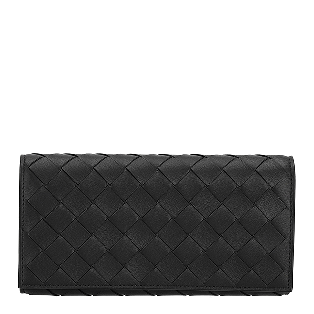 ボッテガ・ヴェネタ 二つ折り財布 二折財布 レディース ブランド BOTTEGA VENETA 666935-V3UH2 8425 ブラック/ゴールド_1