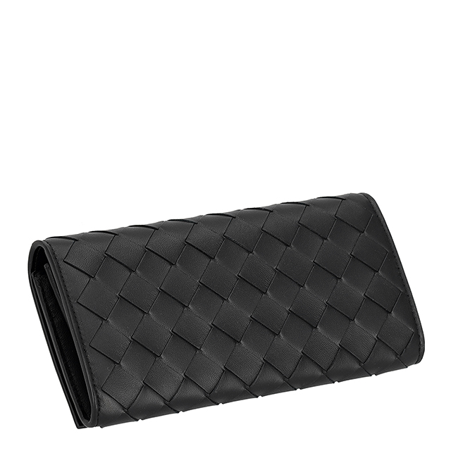ボッテガ・ヴェネタ 二つ折り財布 二折財布 レディース ブランド BOTTEGA VENETA 666935-V3UH2 8425 ブラック/ゴールド_2