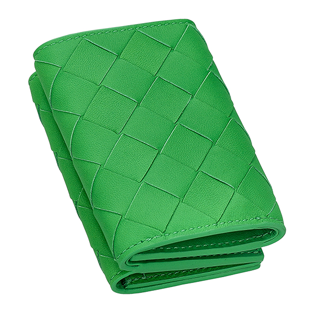 ボッテガ・ヴェネタ 三つ折り財布 三折財布 レディース ブランド BOTTEGA VENETA レザー Italy 666944-V3UH2 3722 グリーン_2
