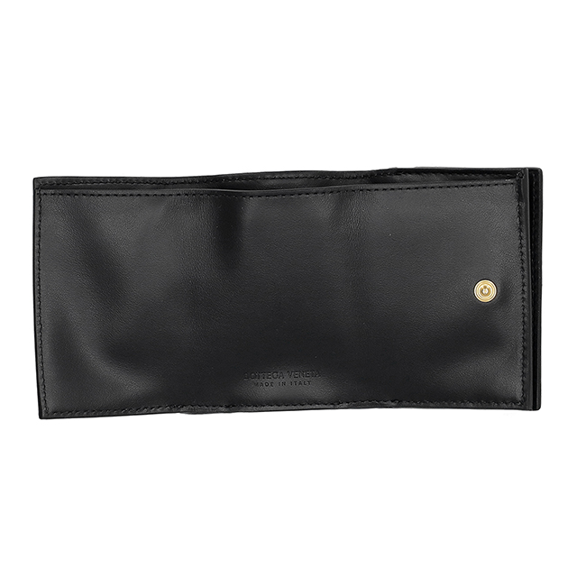 ボッテガ・ヴェネタ 三つ折り財布 三折財布 レディース ブランド BOTTEGA VENETA レザー Italy 666944-V3UH2 8425 ブラック_3
