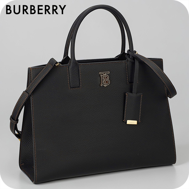 バーバリー ハンドバッグ レディース ブランド BURBERRY ITALY 8072502 ブラック 軽量 小さめ 手提げ 高級 おしゃれ プレゼント 女性 実用的 かわいい