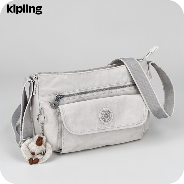 キプリング ショルダーバッグ レディース ブランド Kipling CHINA KI93900NR COOL FOG ライトグレー 斜めがけ 高級 おしゃれ プレゼント 女性 実用的 かわいい