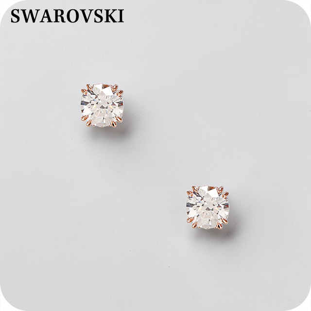 スワロフスキー ピアス メンズ レディース ブランド名 SWAROVSKI スタッド 両耳用 5638801 さくら色ゴールド 付属品