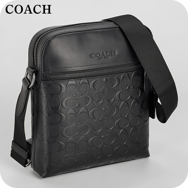 コーチ ショルダーバッグ メンズ ブランド COACH India 4009 QB/BK ブラック 斜めがけ ブランド 高級 おしゃれ プレゼント 男性 実用的 かっこいい