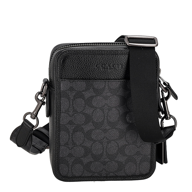 コーチ ショルダーバッグ メンズ ブランド COACH India CW388 QBMI5 ブラック/チャコール 斜めがけ ブランド 高級 おしゃれ プレゼント 男性 実用的 かっこいい_1