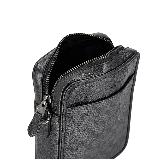 コーチ ショルダーバッグ メンズ ブランド COACH India CW388 QBMI5 ブラック/チャコール 斜めがけ ブランド 高級 おしゃれ プレゼント 男性 実用的 かっこいい_4