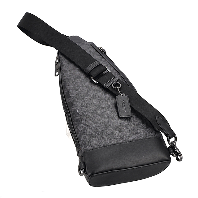 コーチ ボディバッグ メンズ ブランド COACH Cambodia CY801 QBMI5 ブラック/チャコール 斜めがけ 軽量 小さめ ブランド 高級 おしゃれ プレゼント 男性 実用的 かっこいい_2