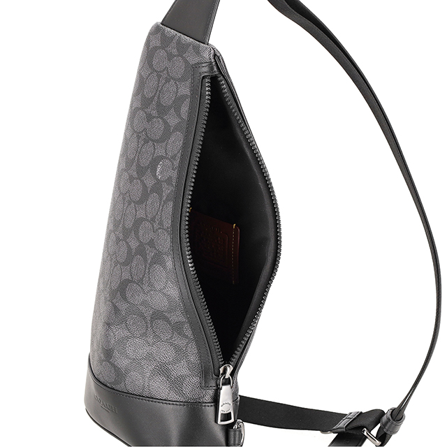 コーチ ボディバッグ メンズ ブランド COACH Cambodia CY801 QBMI5 ブラック/チャコール 斜めがけ 軽量 小さめ ブランド 高級 おしゃれ プレゼント 男性 実用的 かっこいい_3