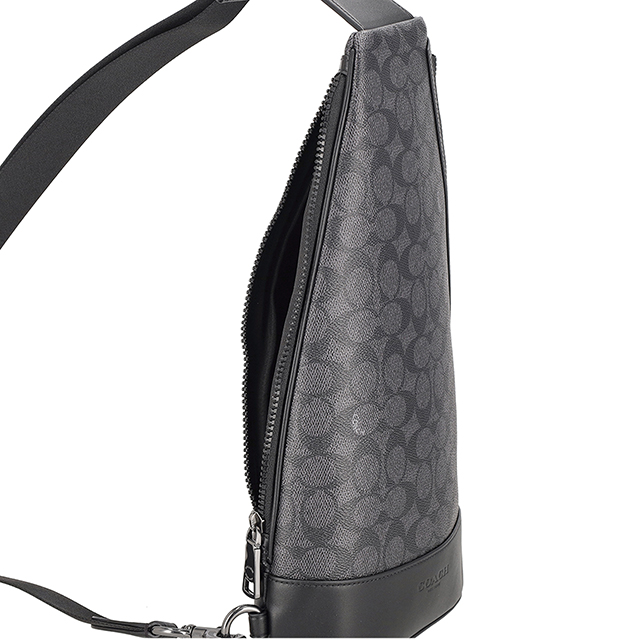 コーチ ボディバッグ メンズ ブランド COACH Cambodia CY801 QBMI5 ブラック/チャコール 斜めがけ 軽量 小さめ ブランド 高級 おしゃれ プレゼント 男性 実用的 かっこいい_4