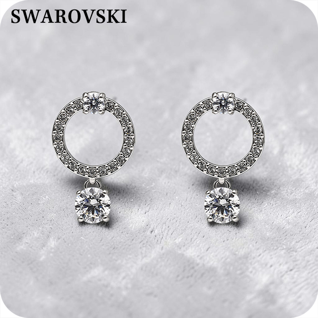 スワロフスキー ピアス レディース ブランド名 SWAROVSKI スタッド 両耳用 5633835 しろがね色 付属品