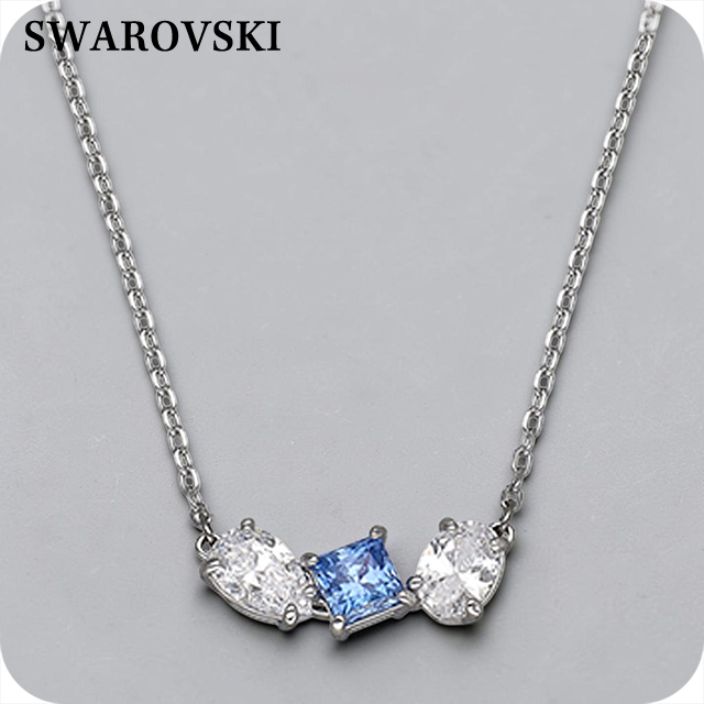 スワロフスキー ネックレス レディース ブランド SWAROVSKI 5668276 シルバー/ブルー アクセサリー