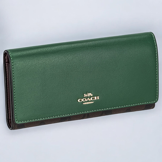 人気Coach長財布コーチレディース長財布グリーン