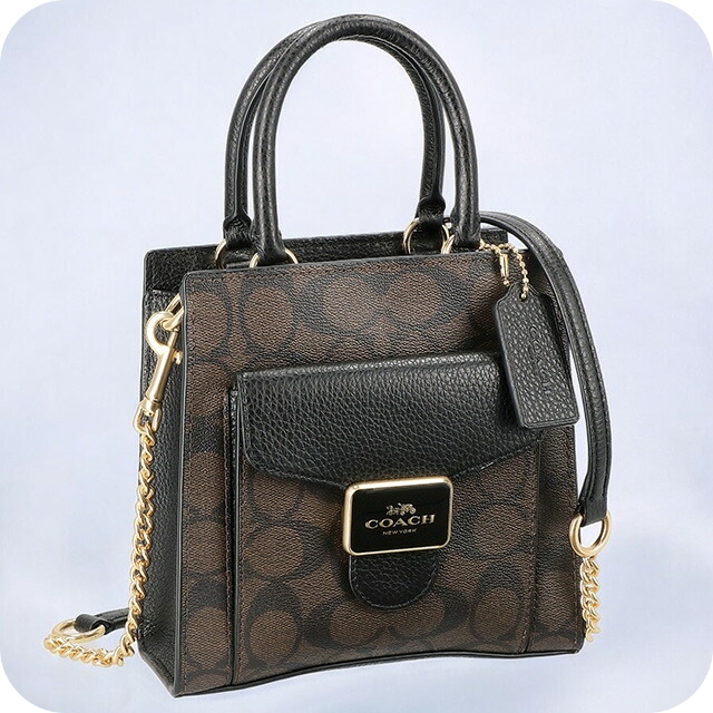 【正規新品】COACH コーチ メンズ 高級 レザー シグネチャー リバーシブル ベルト ブラック×チャコール 黒 / F64825 COACHコーチ メンズ カーフレザー シグネチャー ダブル ジップ