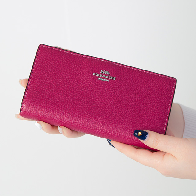 コーチ 長財布 メンズ レディース ブランド COACH C8329 SVC0X ブライトバイオレット ピンク ウォレット 高級 おしゃれ プレゼント 実用的_2
