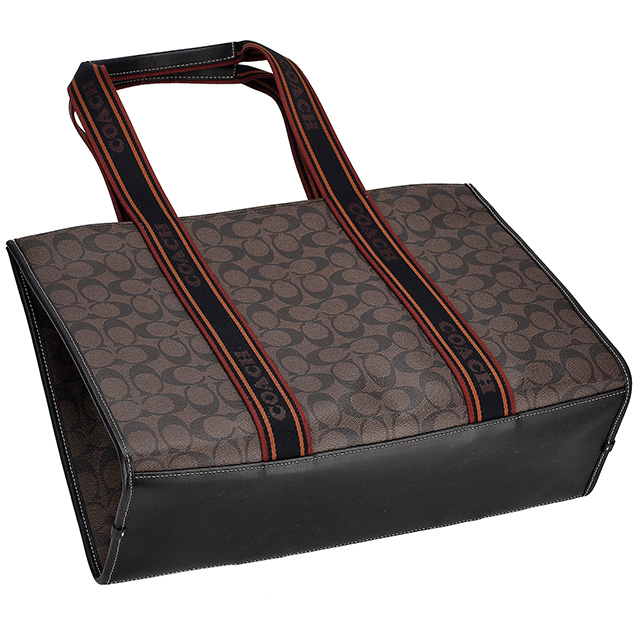 コーチ トートバッグ メンズ ブランド COACH シグネチャー CM865 SVBMC ブラウンマルチ 軽量 手提げ ブランド 高級 おしゃれ プレゼント 男性 実用的 かっこいい_1
