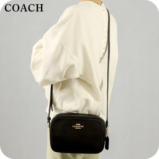 コーチ ショルダーバッグ レディース ブランド COACH シグネチャー レザー CR110 IMBLK ブラック 斜めがけ 高級 おしゃれ プレゼント 女性 実用的 かわいい