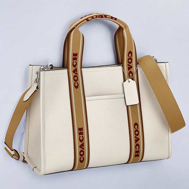 コーチ ハンドバッグ レディース ブランド COACH レザー CU997 SVCAH 1 チョークマルチ ホワイトの通販は