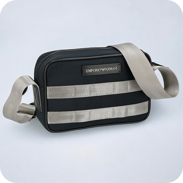 エンポリオ・アルマーニ ショルダーバッグ メンズ ブランド EMPORIO ARMANI Y4M384Y200V 80033 ネイビー/シルバー