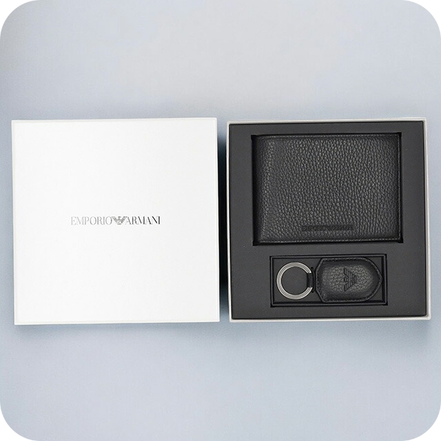 エンポリオ・アルマーニ 二つ折り財布 メンズ ブランド EMPORIO ARMANI Y4R222Y068E 80001 ブラック