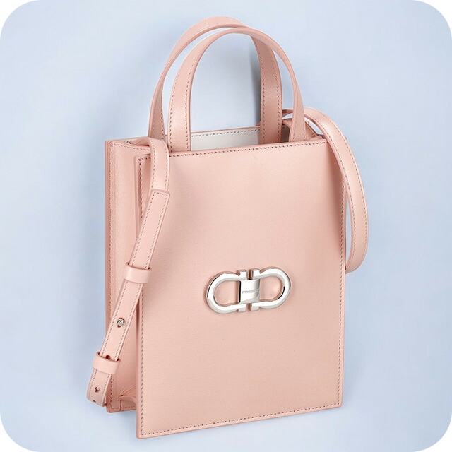 フェラガモ ハンドバッグ レディース ブランド Ferragamo 218358CALF NYLPK 771 813 ピンク