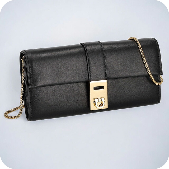 フェラガモ 長財布 レディース ブランド Ferragamo 220668CALF NER 775 132 ブラック