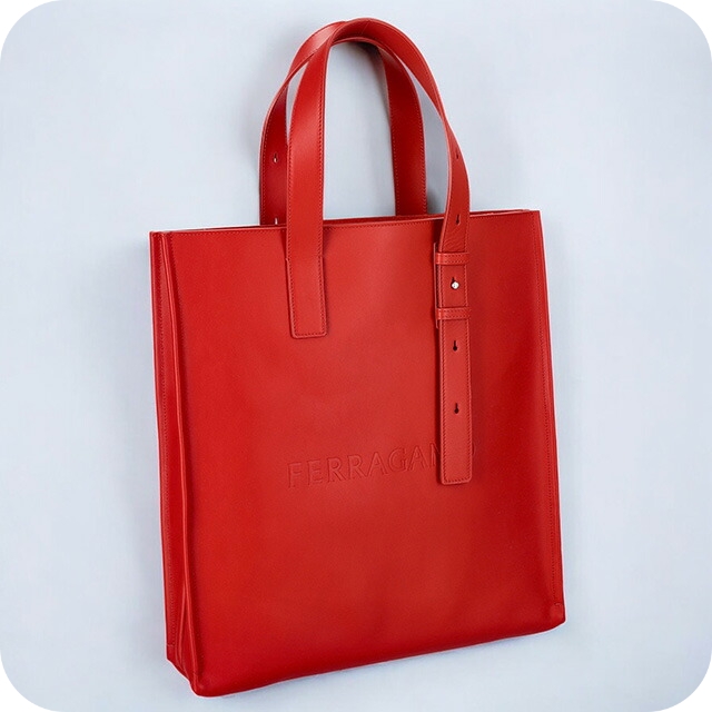 フェラガモ トートバッグ メンズ ブランド Ferragamo 241435CALF FLARD 769 592 レッド