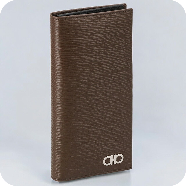 フェラガモ 長財布 メンズ ブランド Ferragamo 66A069CALF BRW 753 622 ブラウンの通販は