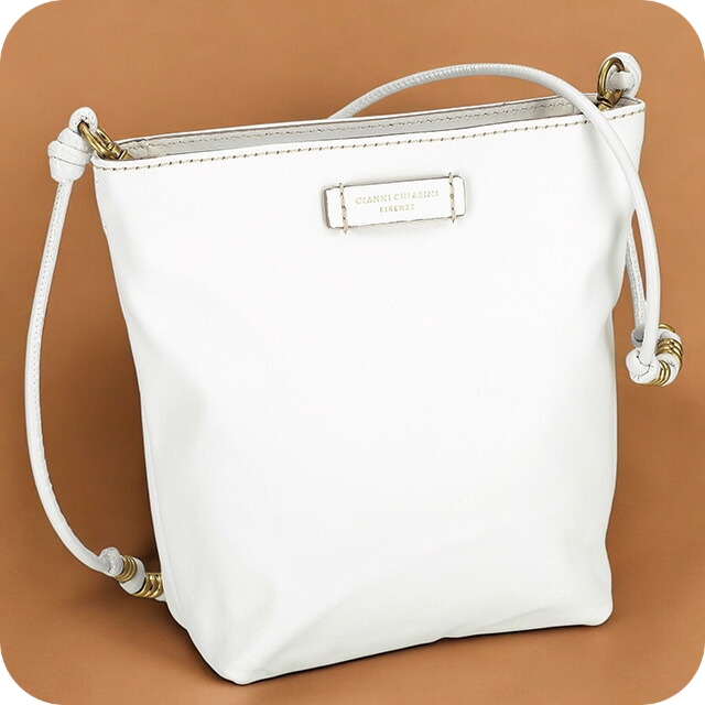 ジャンニキアリーニ ショルダーバッグ レディース ブランド GIANNI CHIARINI BS 10772 FOU-KNOT ホワイト