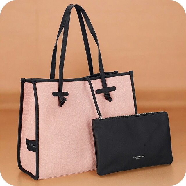 ジャンニキアリーニ トートバッグ レディース ブランド GIANNI CHIARINI BS 6850 CNV-SE ピンク