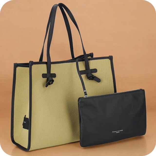 ジャンニ・キアリーニ トートバッグ レディース ブランド GIANNI CHIARINI BS 6850 CNV-SE カーキグリーンの通販は 13,937円