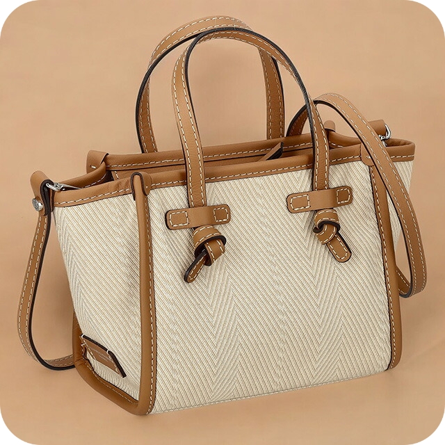 ジャンニキアリーニ ハンドバッグ レディース ブランド GIANNI CHIARINI BS 8065 WNDCHEV ベージュ/ブラウン