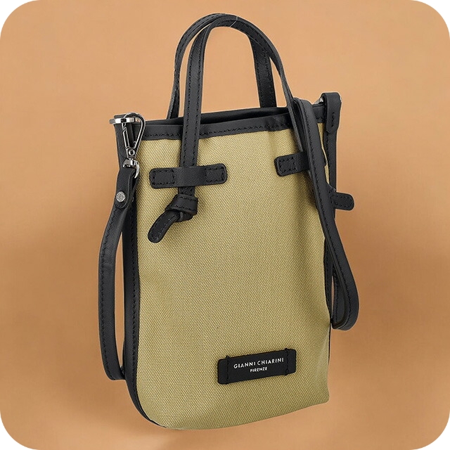 ジャンニキアリーニ ショルダーバッグ レディース ブランド GIANNI CHIARINI BS 9406 CNV カーキグリーン