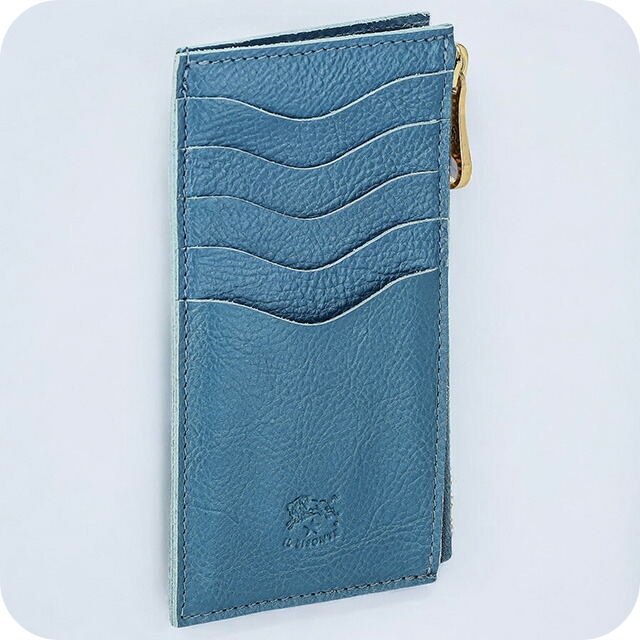 イルビゾンテ カードケース メンズ レディース ブランド IL BISONTE SCC105PV0001 ブルー
