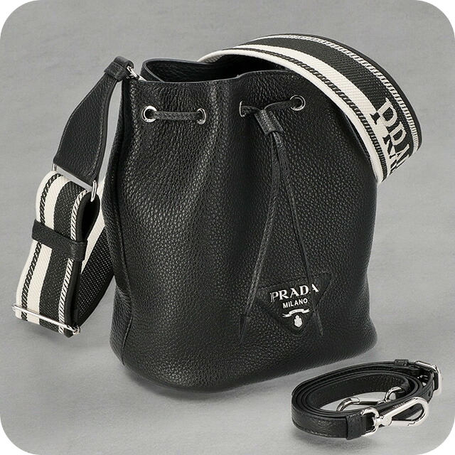 プラダ ショルダーバッグ レディース ブランド PRADA 1BE060 ブラックの通販は